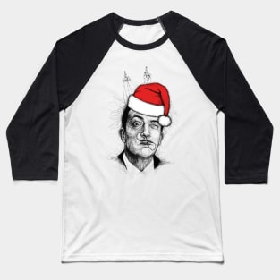 Christmas Salvador Dali. Scribble Art Baseball T-Shirt